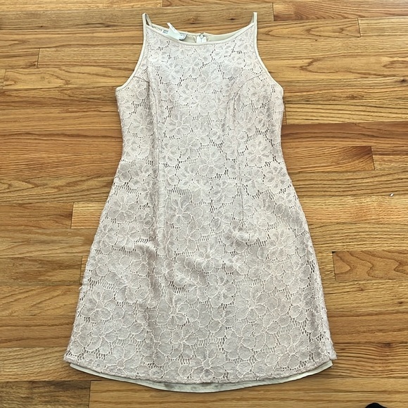 JESSICA MCCLINTOCK/ GUNNE SAX vintage blush floral lace dress size 7/8 - Picture 1 of 3